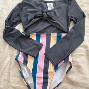 Art Class Gray and Pink One Piece with Modern Design